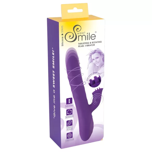 Smile Pearl - vibrátor s perličkami - fialový