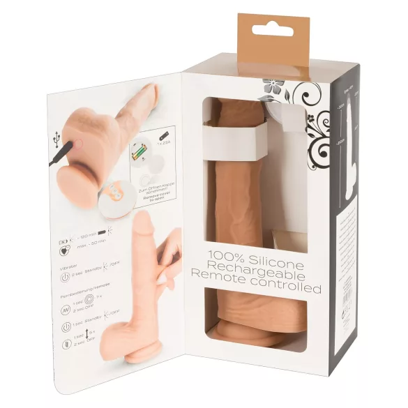 You2Toys - vibrátor s přírazem - realistický - tělová barva