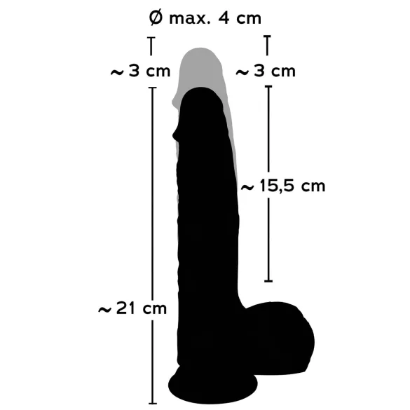 You2Toys - vibrátor s přírazem - realistický - tělová barva