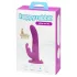 Happyrabbit - strap-on vibrátor s králíčkem - fialový