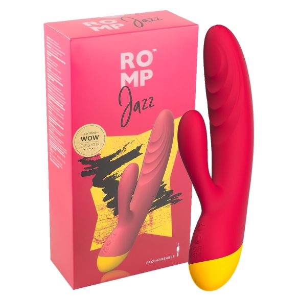 ROMP Jazz - vodotěsný G-bod vibrátor s klitorální stimulací (růžový)