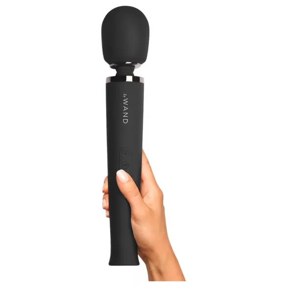 Le Wand Petite - exkluzivní akumulátorový masážní vibrátor (černý)