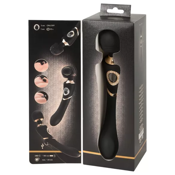 Cleopatra Wand - akumulátorový masážní vibrátor (černý)