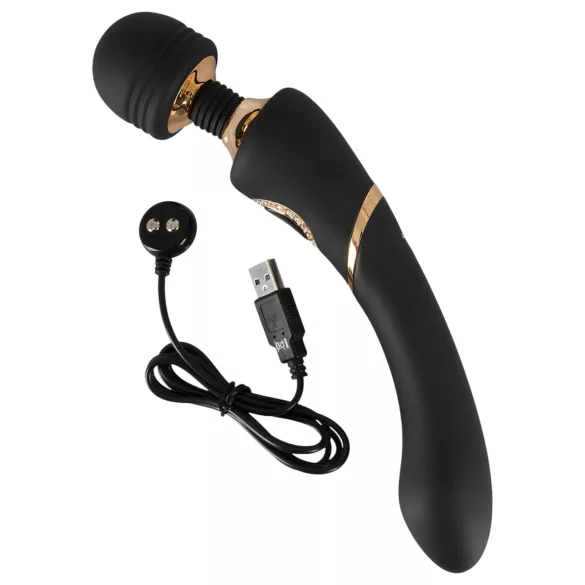 Cleopatra Wand - akumulátorový masážní vibrátor (černý)