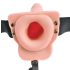 Fetish Strap-On 6 - připínací, dutý vibrátor (přírodní)