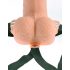 Fetish Strap-On 6 - připínací, dutý vibrátor (přírodní)