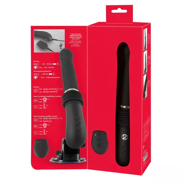 You2Toys - automatický thrusting vibrátor - dobíjecí - černý