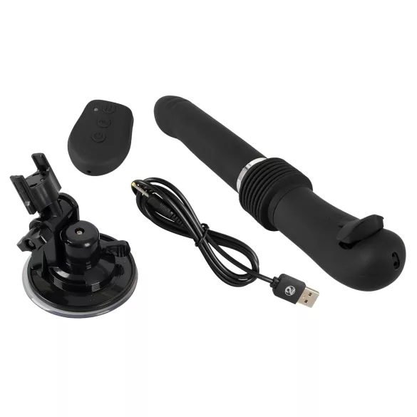 You2Toys - automatický thrusting vibrátor - dobíjecí - černý
