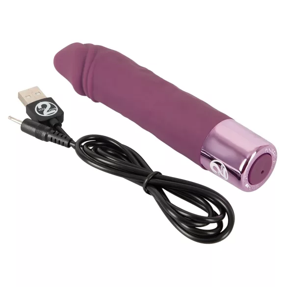 You2Toys - realistický vibrátor - nabíjecí, vodotěsný, fialový