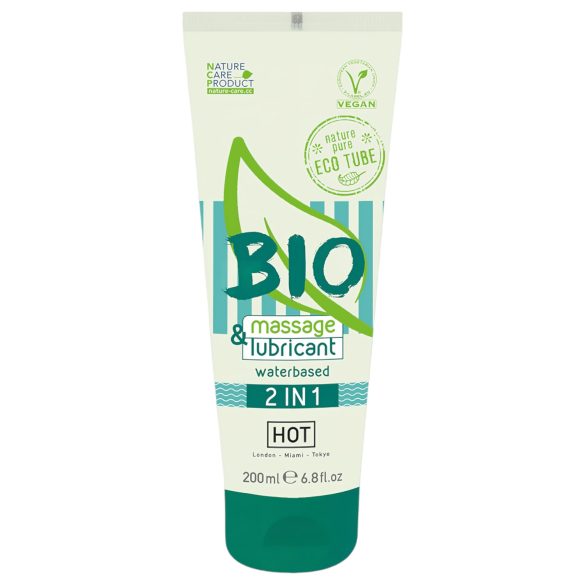 HOT Bio 2v1 - vodní lubrikační a masážní gel (200ml)