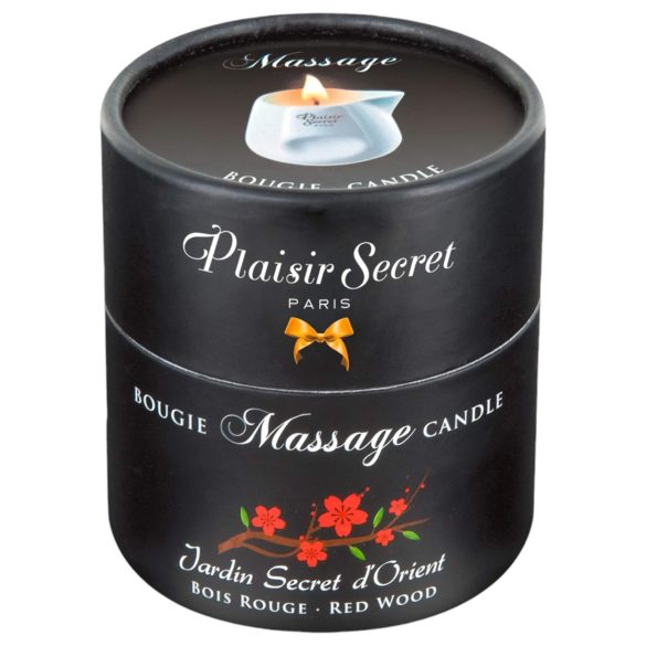 Plaisirs Secrets Red Wood - masážní svíčka (80 ml)