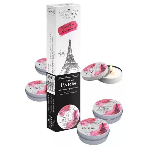 Petits Joujoux Paris - masážní svíčka - vanilka santalové dřevo - 5x43ml