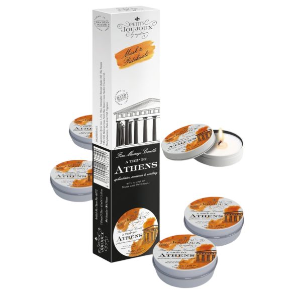 Petits Joujoux Athens - masážní svíčka s pižmovou vůní (5x43ml)