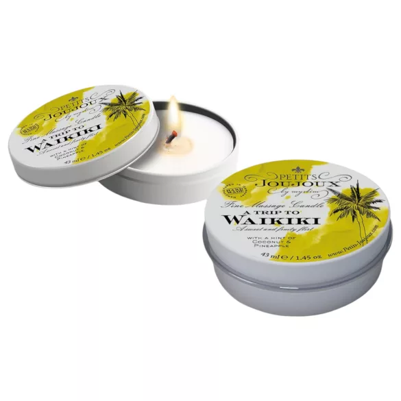 Petits Joujoux Waikiki - masážní svíčka - kokos ananas - 43 ml