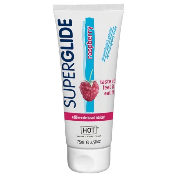 HOT Superglide Malina - jedlý lubrikační gel (75 ml)