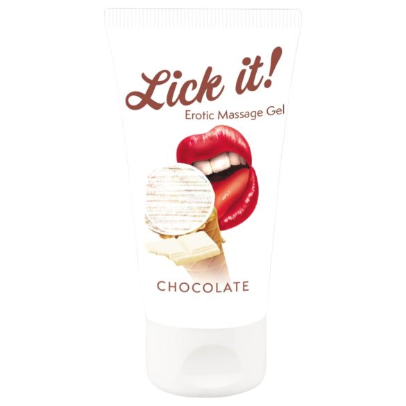 Lick it! - 2v1 jedlý lubrikant - bílá čokoláda (50ml)