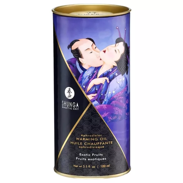 Shunga - masážní olej s hřejivým efektem - exotické ovoce 100ml