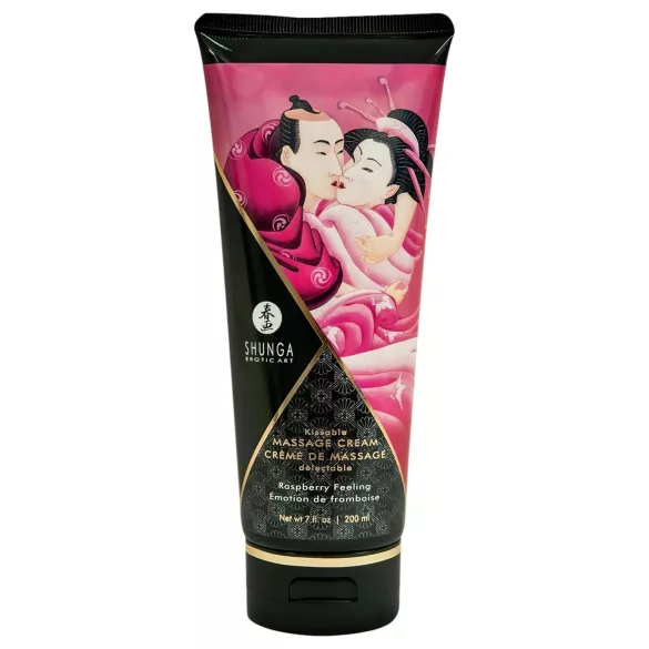 Shunga - masážní krém - malina - 200 ml