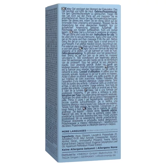 Mister Size - gel na oddálení ejakulace - 50 ml