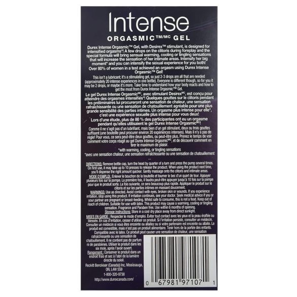 Durex Intense - stimulační intimní gel pro ženy (10 ml)