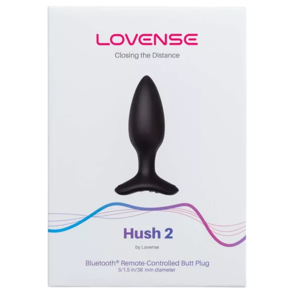 Lovense Hush 2 S - anální vibrátor ovládaný aplikací (38 mm, černý)