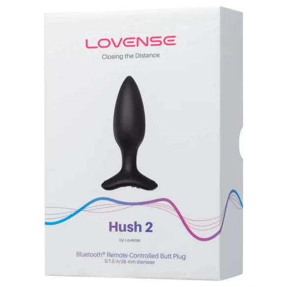 Lovense Hush 2 S - anální vibrátor ovládaný aplikací (38 mm, černý)