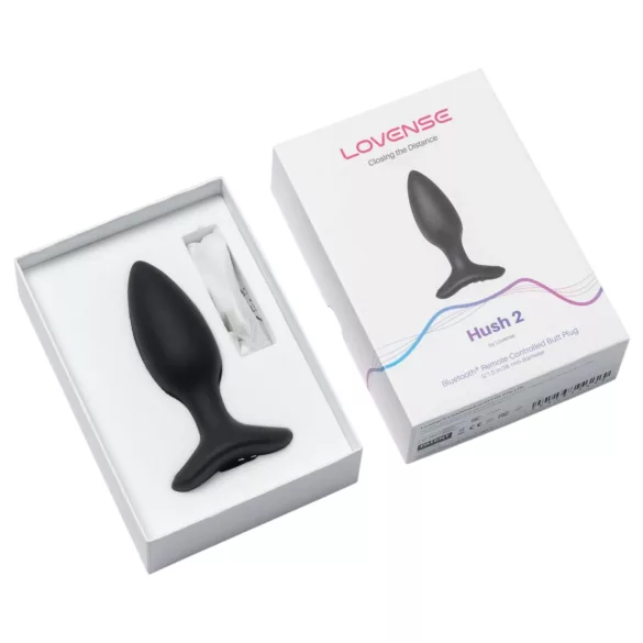 Lovense Hush 2 S - anální vibrátor ovládaný aplikací (38 mm, černý)