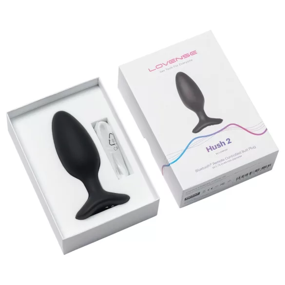 Lovense Hush 2 M - anální vibrátor ovládaný aplikací (45 mm, černý)