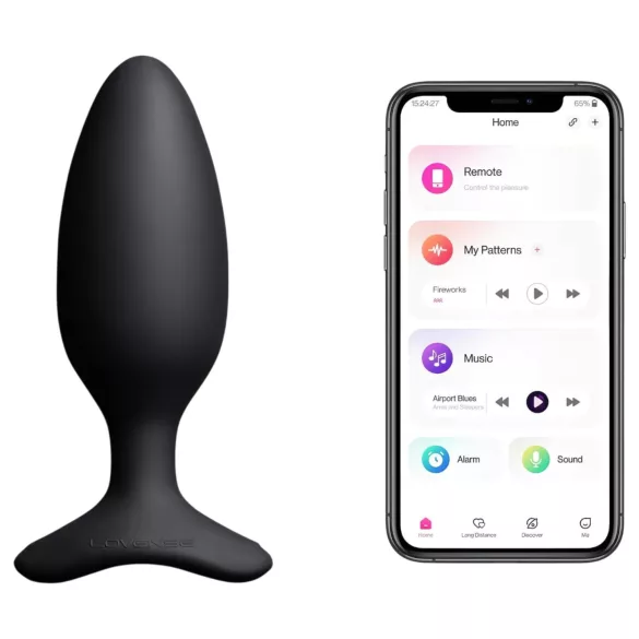 Lovense Hush 2 M - anální vibrátor ovládaný aplikací (45 mm, černý)