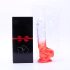 Sunfo - přísavkový dildo s varlaty - 21cm (průhledný-červený)
