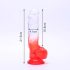 Sunfo - přísavkový dildo s varlaty - 21cm (průhledný-červený)