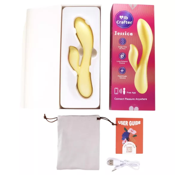LP Jessica - chytrý vibrátor s klitorální stimulací (žlutý)
