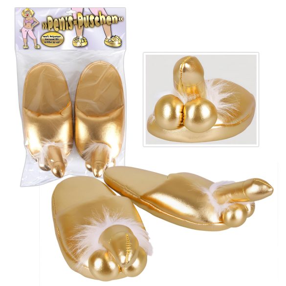 Zlaté pantofle s penisem