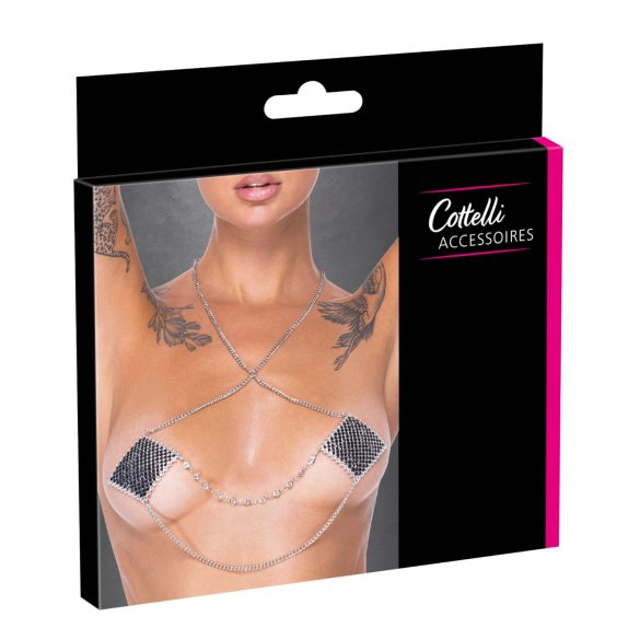 Cottelli - ozdobná nálepka na bradavky (stříbrná)