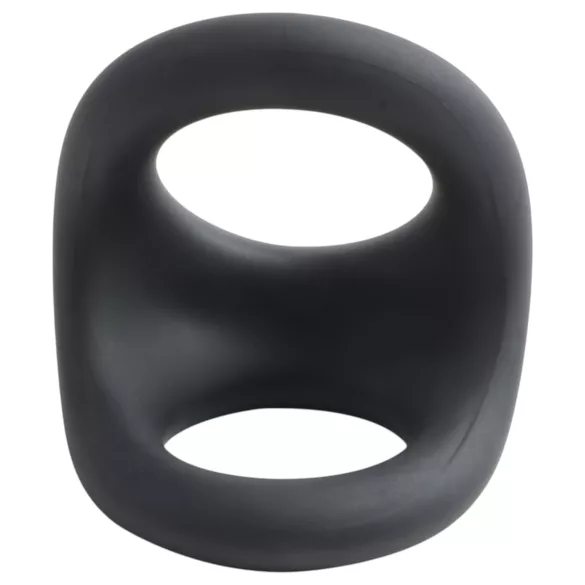 Pulselock Taur - tvarovaný kroužek na penis a varlata (černý)