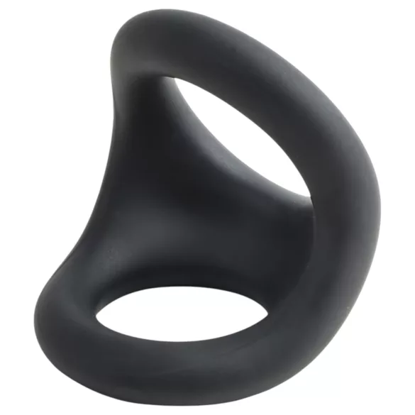 Pulselock Taur - tvarovaný kroužek na penis a varlata (černý)