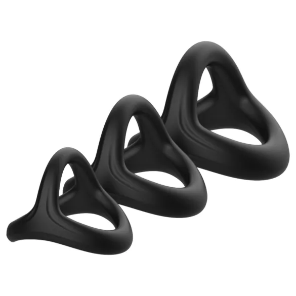 Pulselock Taur - Y‑tvarovaný kroužek na penis a varlata (černý) - M