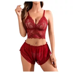   JSY 058 - erotická souprava spodního prádla - červená (L-XL)