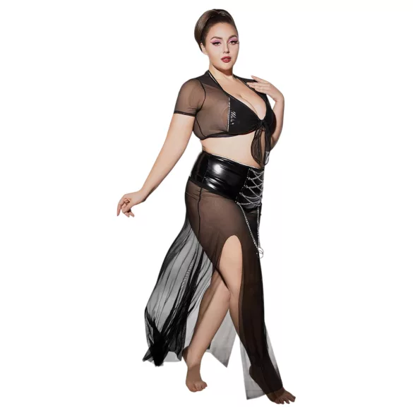 JSY 065 - černý babydoll set (XL-2XL)