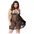 JSY 066 - černá babydoll souprava (XL-2XL)