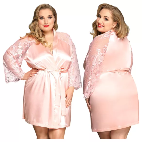 JSY 067 - růžová babydoll souprava (XL-2XL)