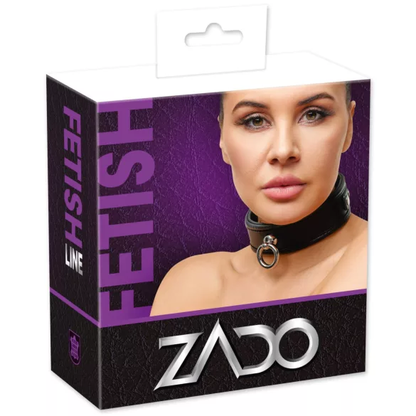 ZADO - obojek na krk - pravá kůže - černý