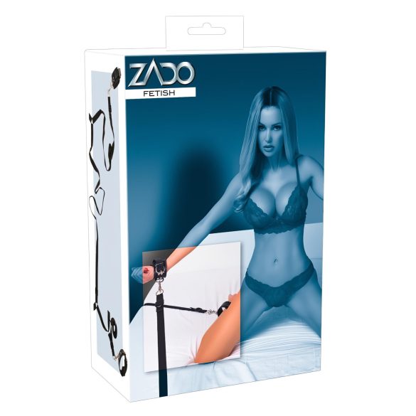 ZADO - kožená sada pro připoutání k posteli (černá)
