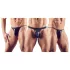 Svenjoyment - pánské tanga set - černá - 3 kusy - S-L