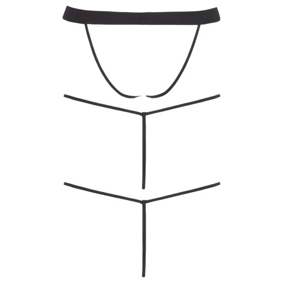 Svenjoyment - pánská tanga sada - černá (3 díly) S-L