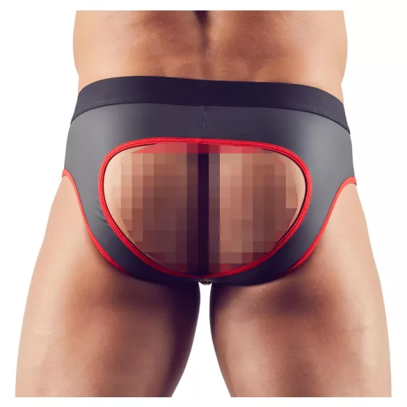 Svenjoyment - pánské jockstrap slipy s otvorem - černé