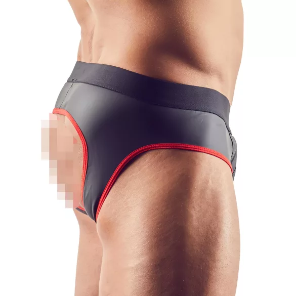 Svenjoyment - pánské jockstrap slipy s otvorem - černé