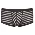 Průhledné pruhované boxerky (černé) - XL