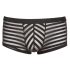 Průhledné pruhované boxerky (černé) - XXL
