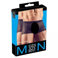  Svenjoyment - pánský průhledný boxerkový set - černý - 2 díly - S-L